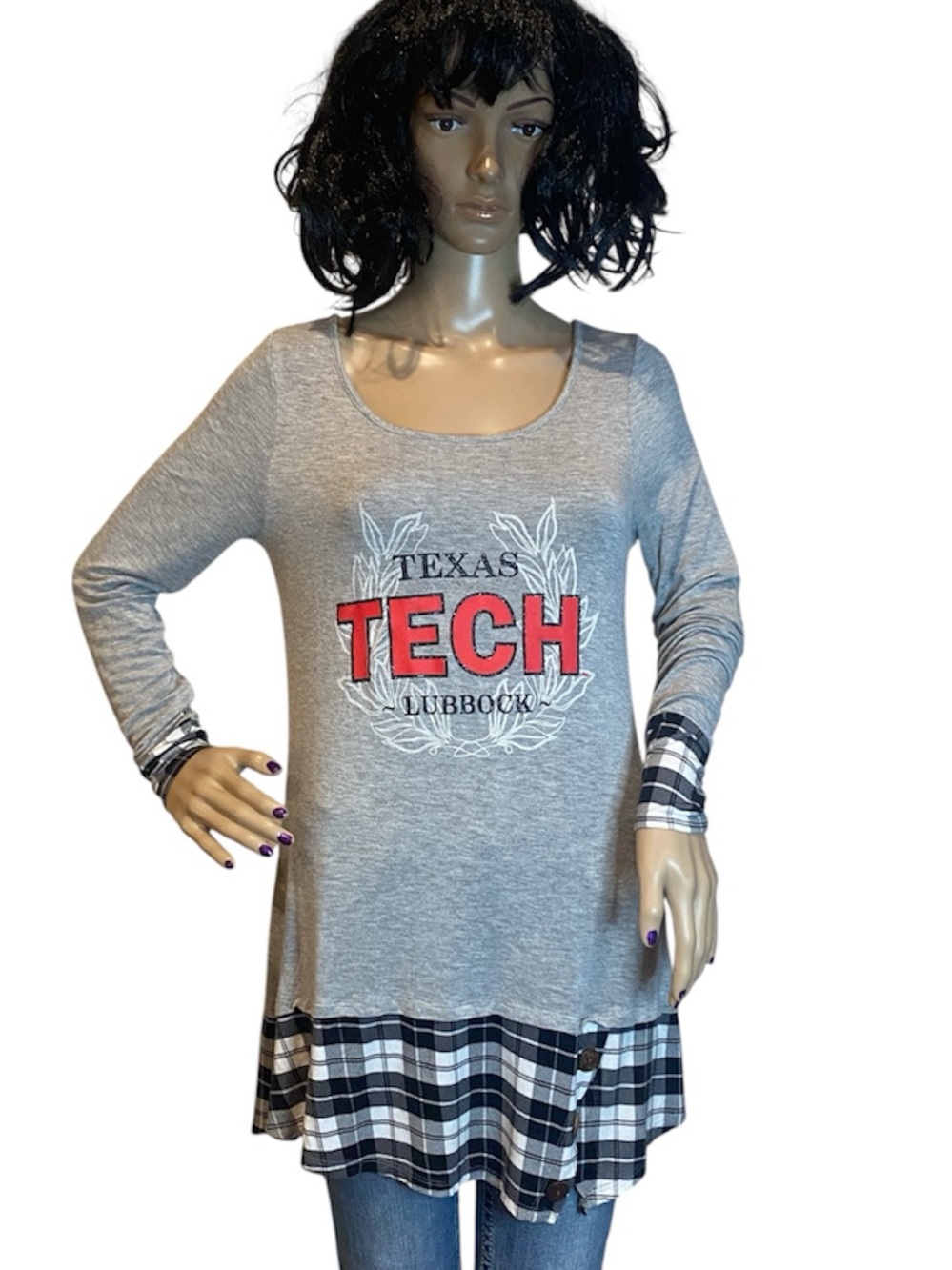 Gameday Couture Texas Tech Red Raiders Tunic Length Top Tee Shirt Sz Medium VGC
